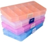 Jewellery Organiser4 pack 15 Grids Plastic Storage Box Jewellery Box with Adjustable Dividers Earring Storage Containers