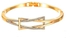 Elegant Fashion Women Rhinestone Wrist Watch With Bracelet-Gold