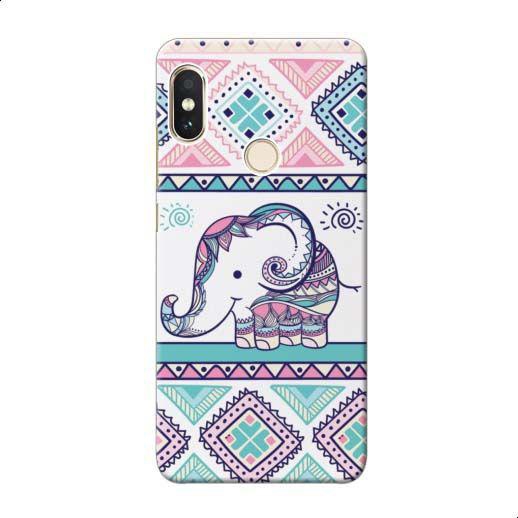 Elephant Printed Back Cover for Realme 3 Mobile  - Multi Color