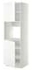 METOD خزانة عالية لفرن مع بابين/أرفف, أبيض/Ringhult رمادي فاتح, ‎60x60x200 سم‏ - IKEA