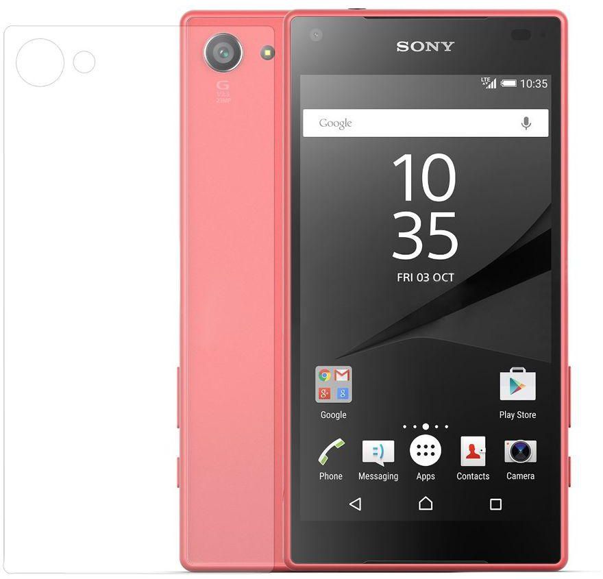 Sony Xperia Z5 Compact - 0.3mm Anti-explosion - Tempered Glass Back Film - Arc Edge – (Clear)