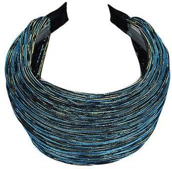 Polyester Wide Style Hair Band Blue