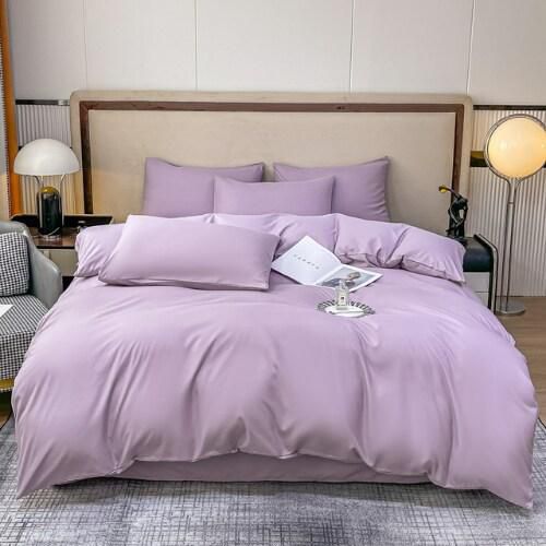 Deals For Less Luna Home Premium Quality Basic King Size 6 Pieces, Duvet Cover Set, Lavender