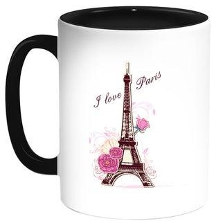 I Love Paris Printed Coffee Mug Black/White