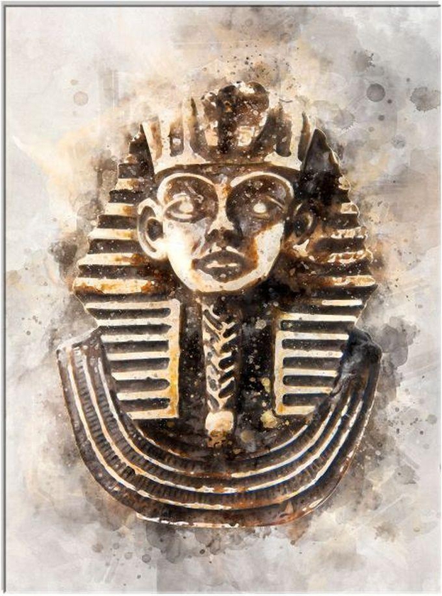 CAIRO A 3D Tutankhamun Printed Tableau - 95x65 Cm