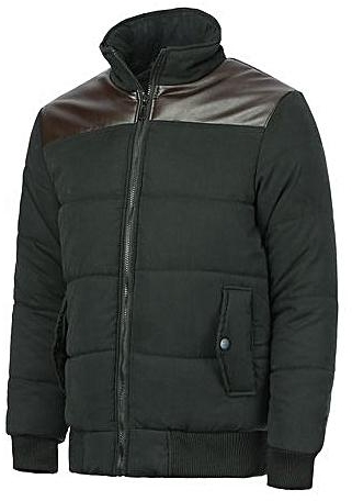 Fashion Stand Collar Long Sleeve Jacket - Black