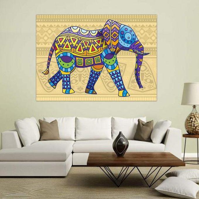 Home Art Tableau تابلوه مودرن للحائط , ,تصميم الفن الافريق , فيل ,تصميم يناسب جميع الديكورات
