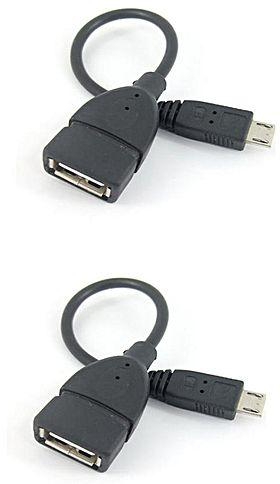Generic S-K07 OTG Connect Kit for Micro-USB Interface Mobile Phones - 2 Pcs - Black