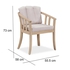 Ashmore Classic Acacia Wood & Wicker Dining Chair (55.5 x 58 x 73 cm, 2 Pc.)