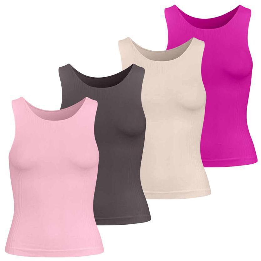 Silvy Set Of 4 Tank Tops For Women - Multicolor, 2 X-Large