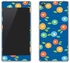 Vinyl Skin Decal For Sony Xperia Z3 Floral Bubbles