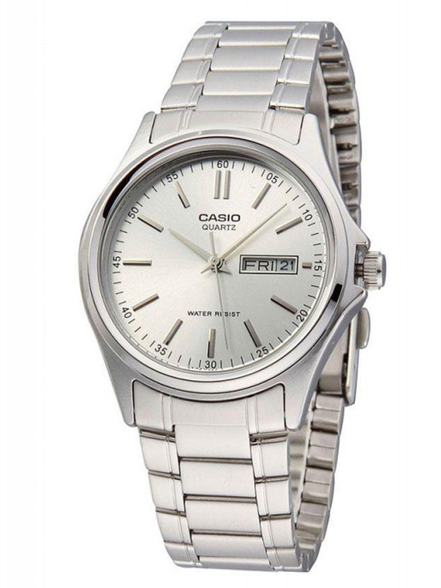 Casio MTP-1239D-7A Stainless Steel Watch - For Men - Silver