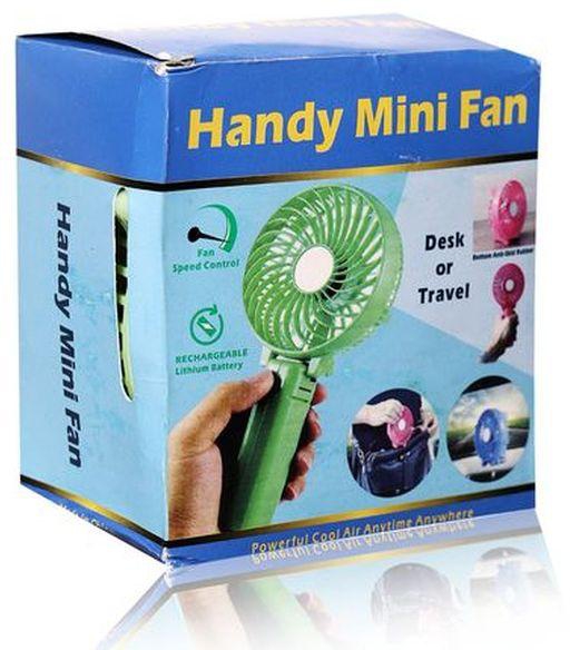 Handy Mini Handy Fan 4inch ( Lemon Green, Pink, Black And Blue)