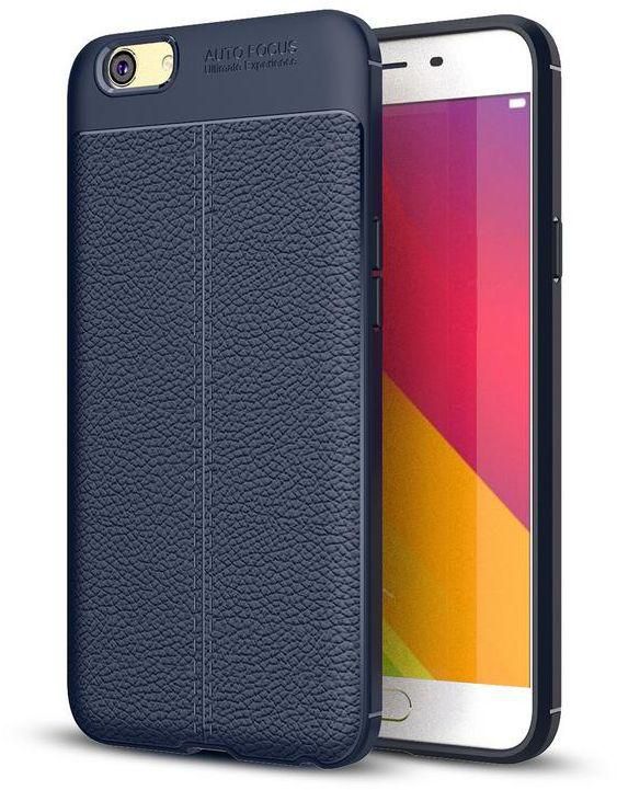 Oppo F1S Case Litchi Pattern for Oppo A59 Cover ‫(Navy Blue)