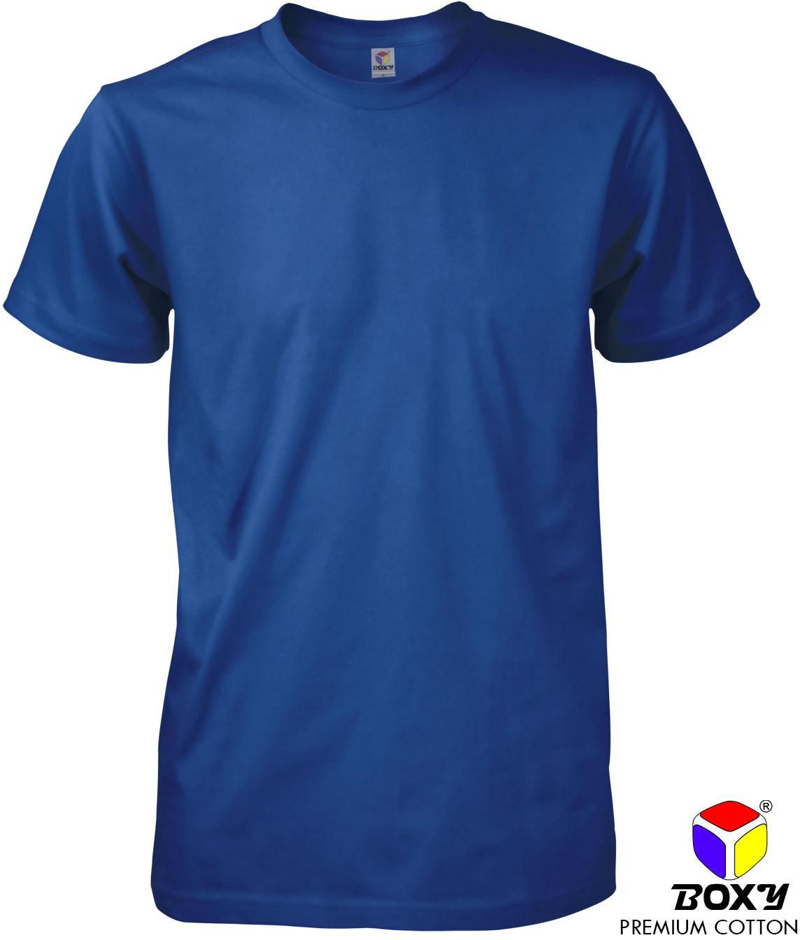 Boxy Premium Cotton Round Neck T-shirt - 7 Sizes (Royal Blue)