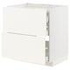 METOD / MAXIMERA Base cab f hob/2 fronts/3 drawers, white/Voxtorp matt white, 80x60 cm - IKEA
