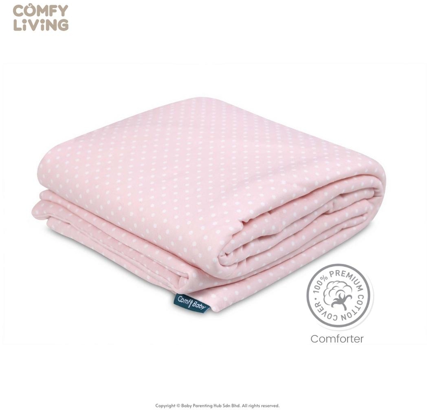 Comfy Living Pure Cotton Baby Comforter 80x110cm (Pink Dot)