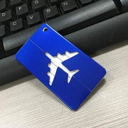 Universal 1PCS Aluminum Travel Luggage Tag Boarding Aircraft Plane Shape Suitcase Tag