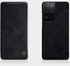 Nillikin Nillkin Case For Samsung Galaxy S21 Ultra S 21 Ultra (6.8" Inch) Qin Genuine Classic Leather Flip Folio + Card Slot Black