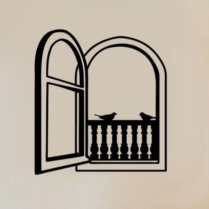 Decorative Wall Sticker - Birds On The Window