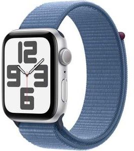Apple Watch SE (2023) GPS 40mm Silver Aluminum Case with Winter Blue Sport Loop – Middle East Version