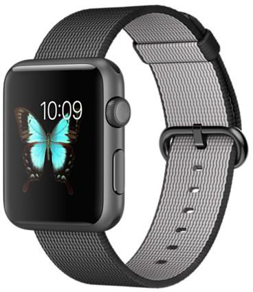 Apple Watch Sport 42mm Space Gray Aluminum Case with Black Woven Nylon - MMFR2