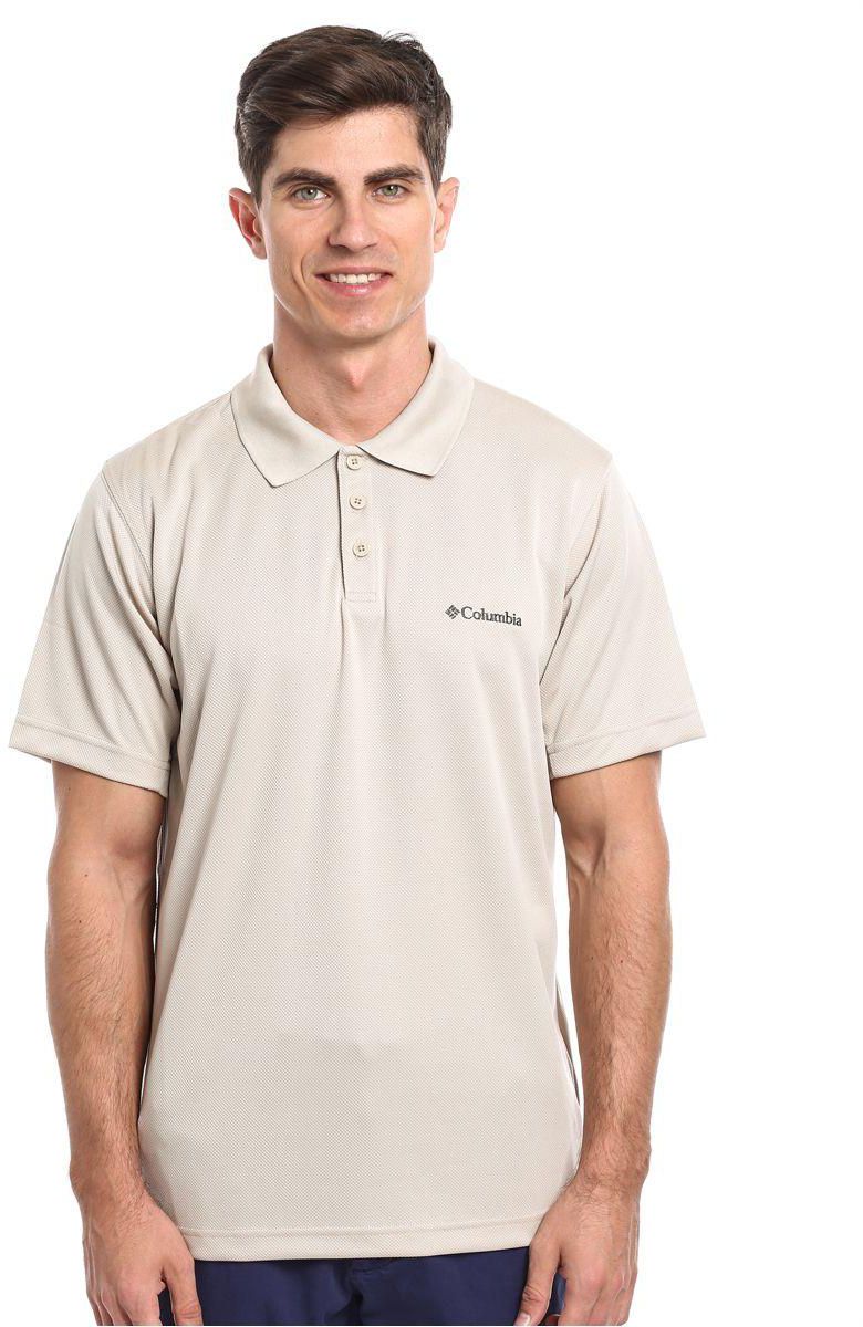 Columbia Fossil Polyester Shirt Neck Polo For Men