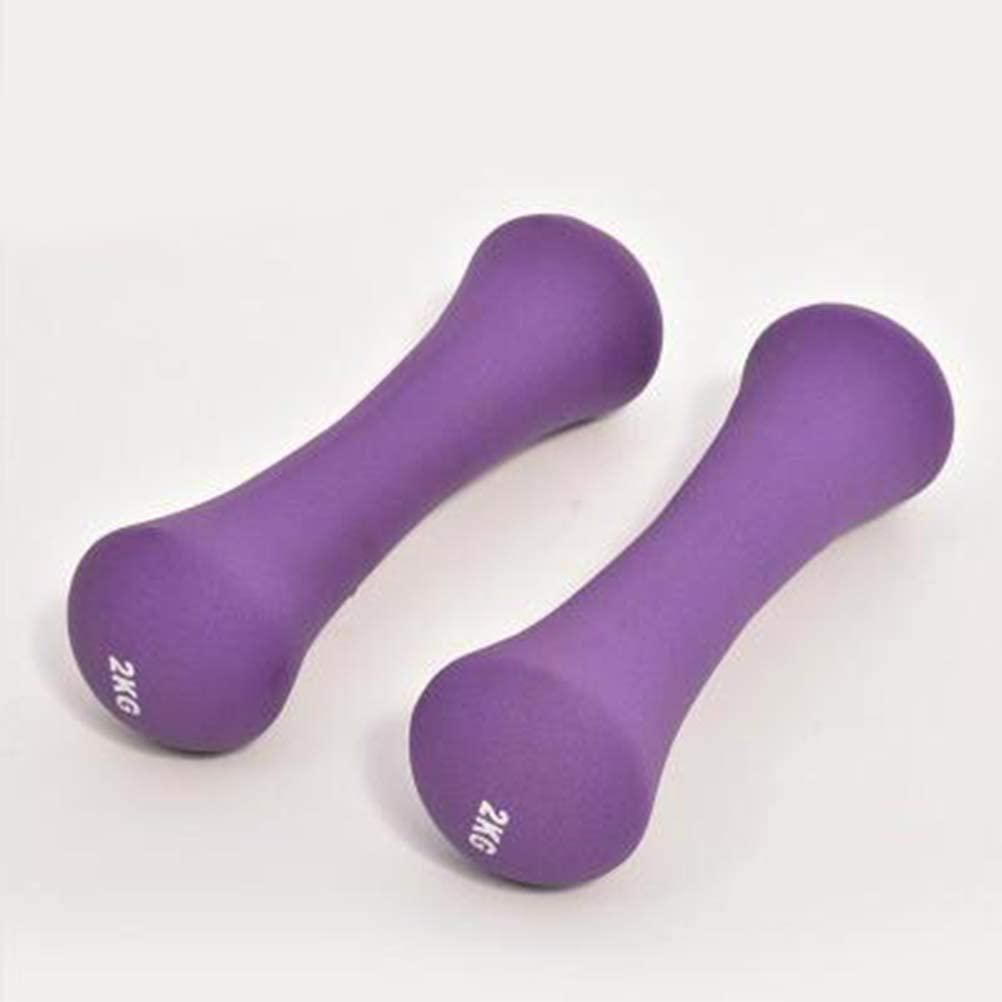 Max Strength- 2Kgs. Dumbbell Soft Grip Neoprene Bone Shape Dumbell 2 Pcs Hand Dumbbells for Fitness Exercise Workout Ideal for Yoga & Gym Random-Color