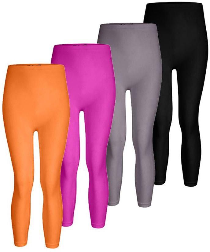 Silvy Set Of 4 Leggings For Women - Multicolor, Medium