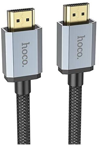هوكو كيبل HDMI 2.0 ذكر الى ذكر، 4K 60Hz، 18Gbps، نقل صوت وفيديو HD، مناسب للشاشات واجهزة العرض واجهزة الكمبيوتر المكتبية ووحدة التحكم في الالعاب، 3 متر، اسود، US03