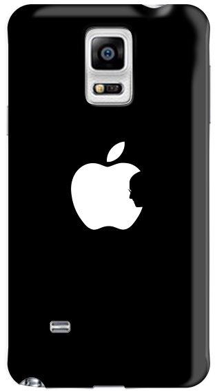 Stylizedd Samsung Galaxy Note 4 Premium Slim Snap case cover Matte Finish - Steve's Apple - Black