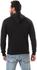 Black Coziness Zipped Hooded Comfy Sweatshirt