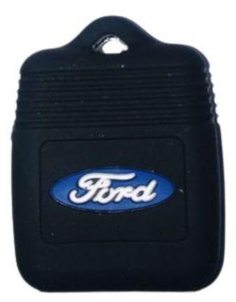 Black 4 Button Ford Silicone Rubber Remote Shell Case Cover