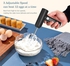 Cordless Electric Whisk, Hand Mixer Portable Handheld, Electric Mixer with 3-speed Self-Control, 304 Stainless Steel Beaters & Balloon Whisk, for Whipping, Mixing,Pudding, Cookies, Cakes, Batters