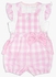 MOON 100% Cotton Top and Dungaree 9-12M Pink - Pink Gingham|Baby Girl Clothes|Toddler Outfit|Newborn|Casual Playwear Clothes