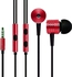 Ear Metal Earphone Universal 3.5mm audio Intelligent Stereo Bass Headphone For IPHONE 6 RED Color
