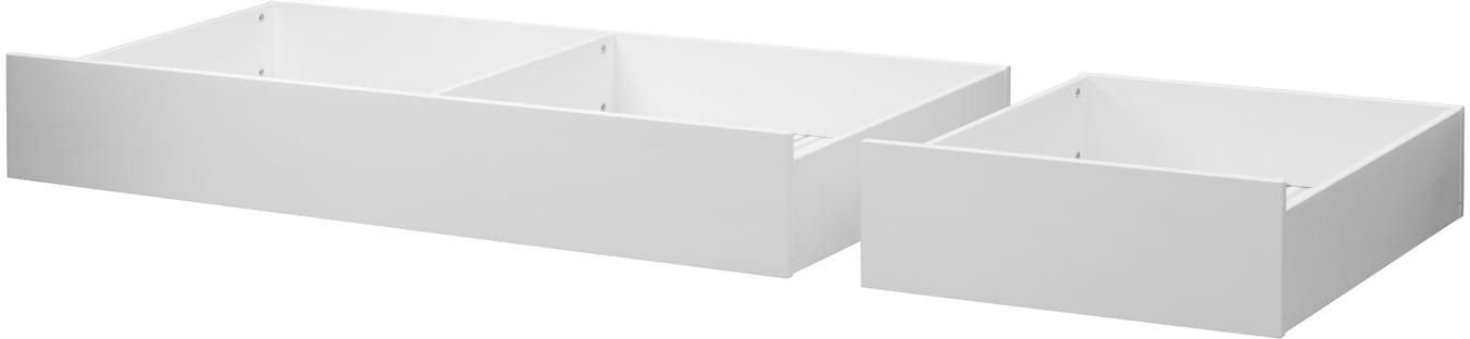 HEMNES صندوق تخزين سرير، طقم من 2 - صباغ أبيض 200 سم