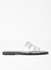 Comfortable Footbed Trendy Flat Sandals Clear/Silver