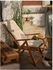 NÄMMARÖ Reclining chair, outdoor, foldable light brown stained - IKEA
