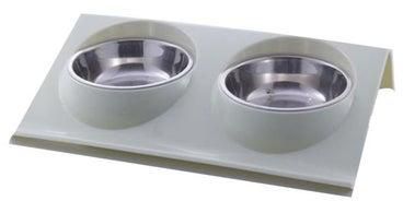 Stainless Steel Double Bowl Grey/Silver