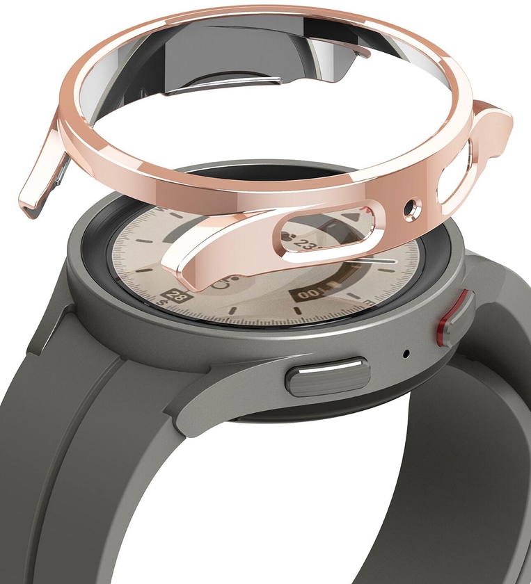 Ringke - Samsung Galaxy Watch 5 Pro 45mm Case - Slim Series - Chrome Rose Gold