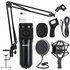 BM800 Professional Broadcasting Studio Recording Condenser Metal Microphone Mic Kit with Sound card Shock Mount for Singing