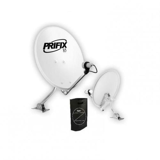 Prifix Satellite Dish, 85cm, White + Zigor Special Bag