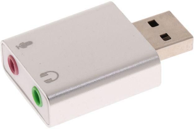 USB2.0 External Stereo Sound Card Adapter Plug And Play Aluminum For