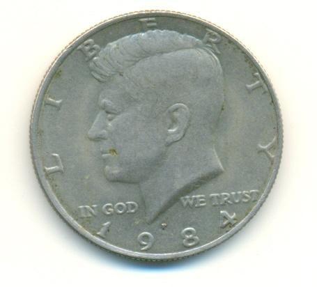نصف دولار امريكي جون كينيدي 1984 م