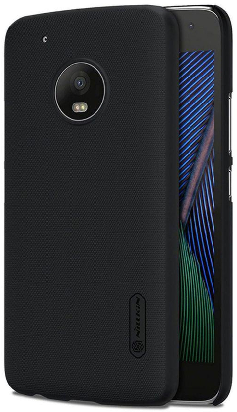 Frosted Shield Case Cover With Screen Protector For Moto G5 Plus Black