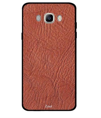 Protective Case Cover For Samsung Galaxy J7 2016 Brown Folded Leather Pattern
