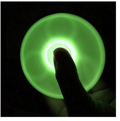 Generic Luminous Hand Spinner Pressure Reducing Toy - Green