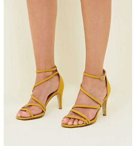 New Look Wide Fit Mustard Strappy Low Heel Ladies Sandals