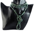 VP Jewels Women's Alloy Rhodium Plated Tortoise Green Pearl Long Necklace - 590